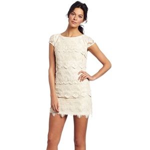 Jax Cream Short Sleeve Lace Dress